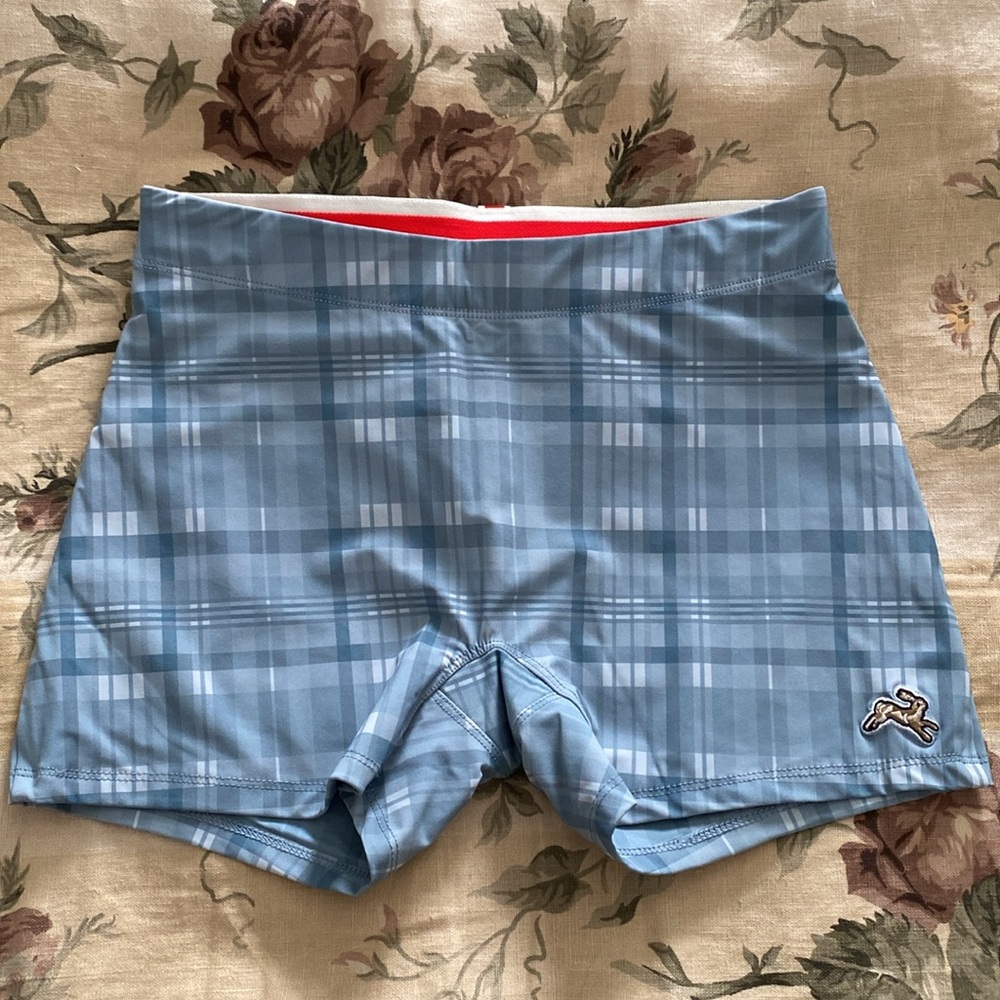 Tracksmith Run Cannonball Run Short Tights, Pearl Blue, Size Medium